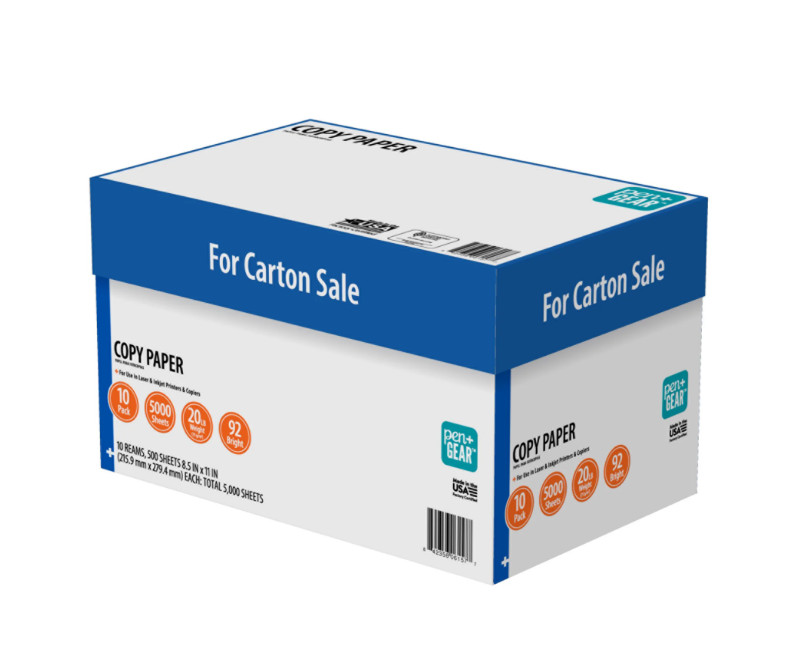 Copy Paper (8.5″ x 11″) 92 Bright White, 10 Ream Case (5,000 Sheets), 20 lb