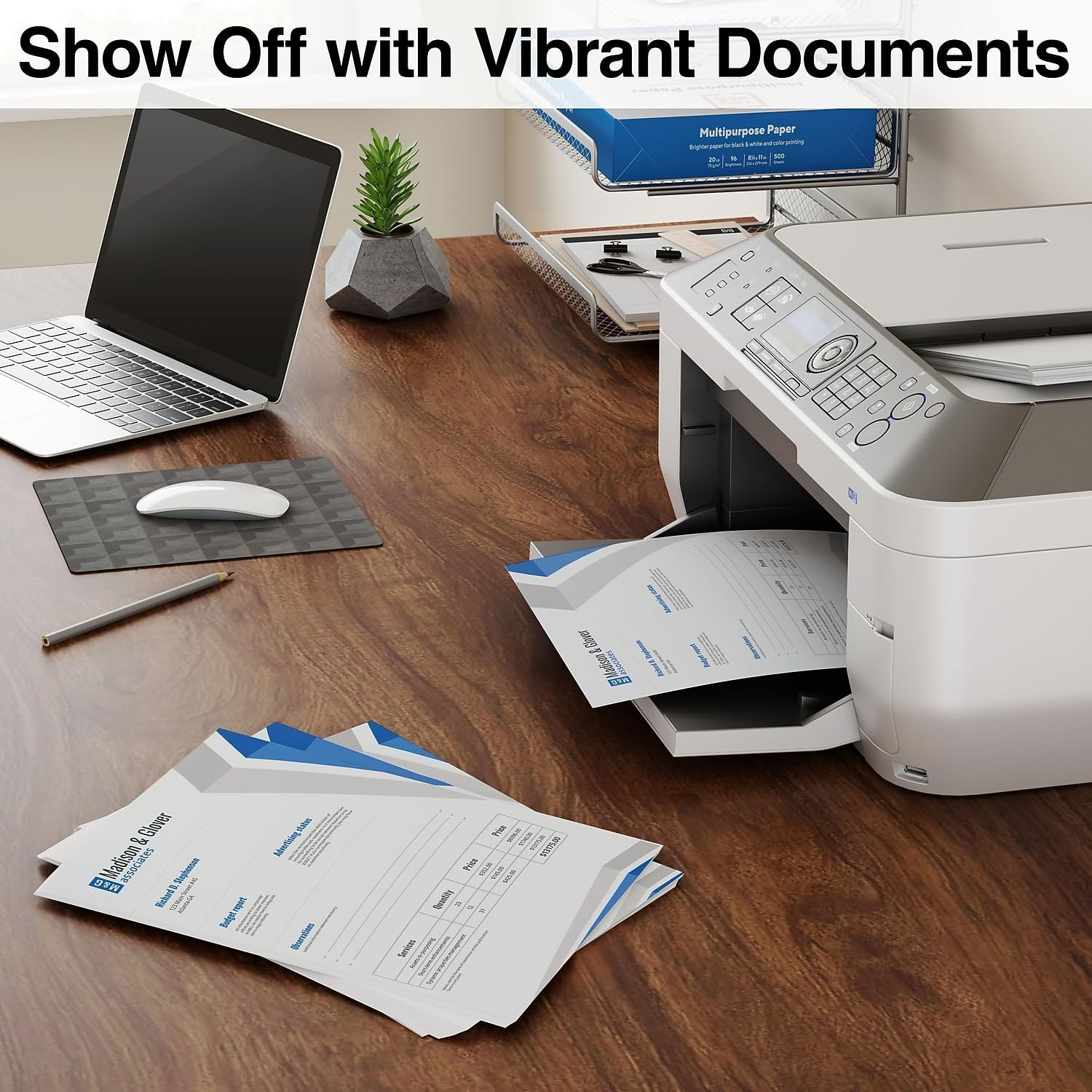 8.5″ X 11″ Multipurpose Paper, 20 Lbs., 96 Brightness, 500 Sheets/Ream, 8 Reams/