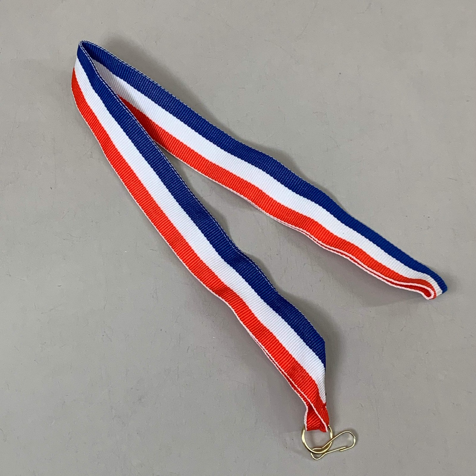 (100 PACK) Lanyard Red White Blue 17″ Gold Hook