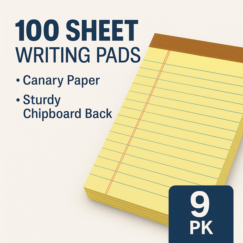 TOPS Legal Pads 8.5×11.75 Canary Legal Ruled 100 Sheet 18-Pack BubbleBox