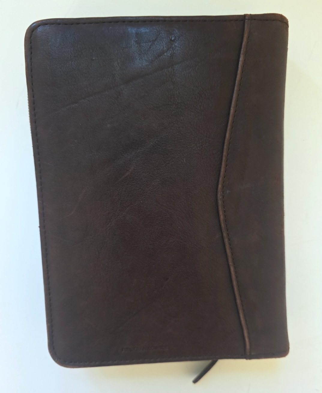 Franklin Covey Brown Top Grain Cowhide Leather Classic Full Zip Binder 6 Ring