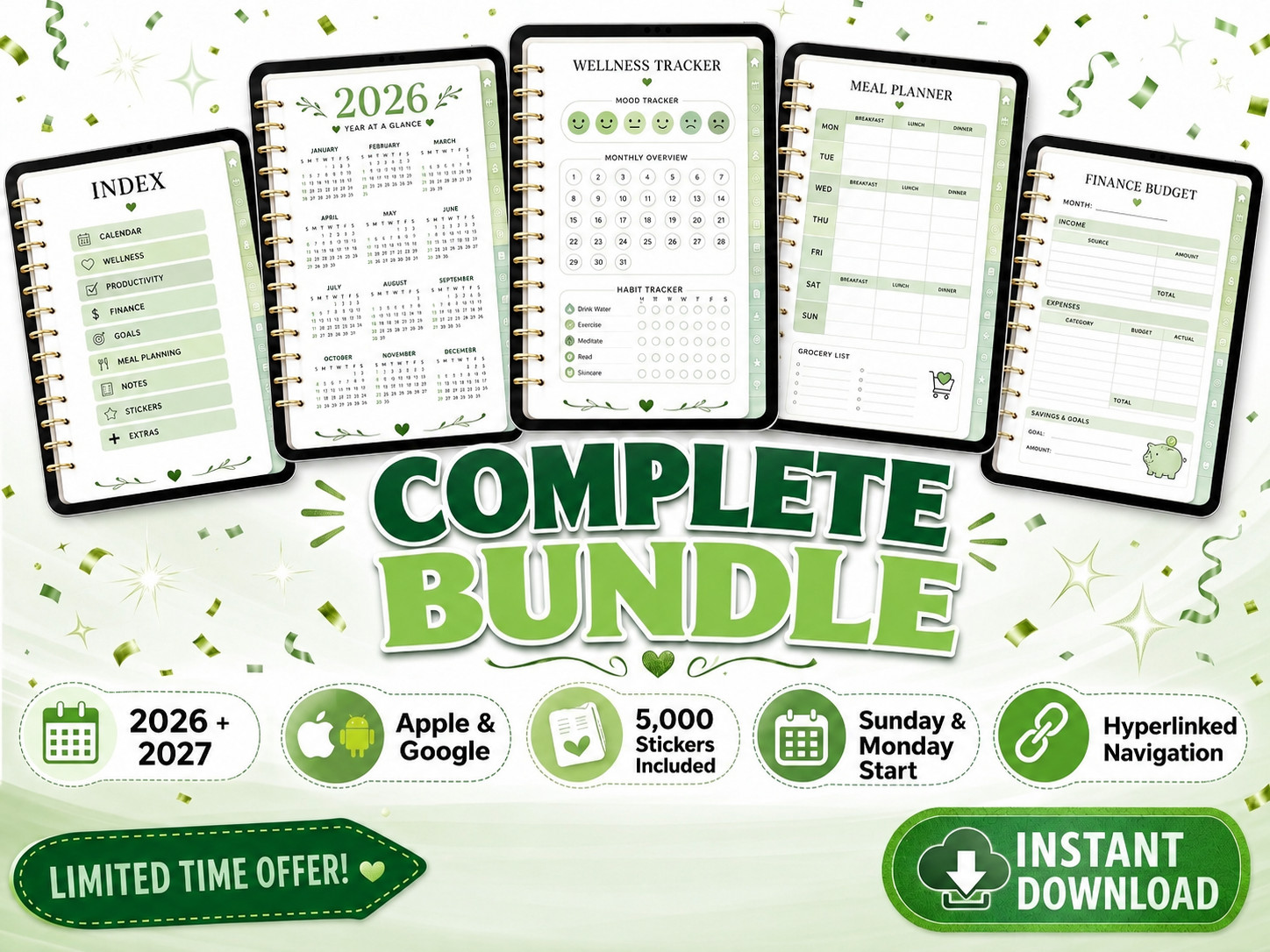 Digital Planner | Daily, Weekly, Work Goodnotes iPad Planner Digital Journal Pdf