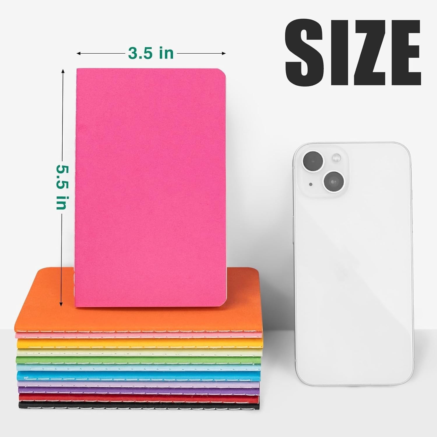 Mini Pocket Notebooks Bulk 3.5 x 5.5 Inches 12 Pack Small Note Pads Lined Lit…