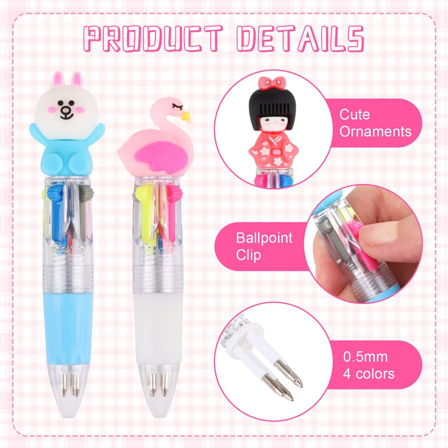 CCINEE 18pcs Mini Multicolor Pens In One, 1 Count (Pack of 18), Multicolored
