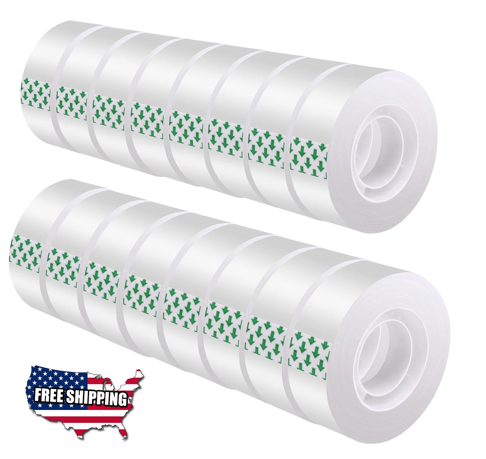 Clear Transparent Tape Rolls 3/4″ x 1000″ Dispenser Refill 15 Tape Rolls Scotch