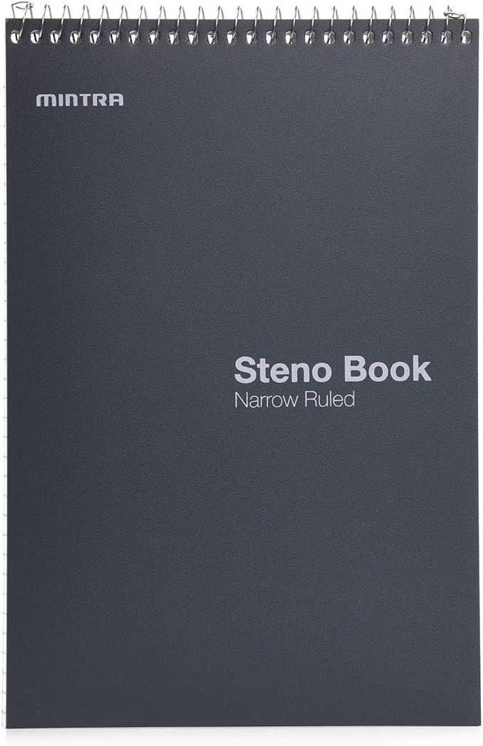 Top-Spiral Steno Journals, 8 Pack, Various Colors