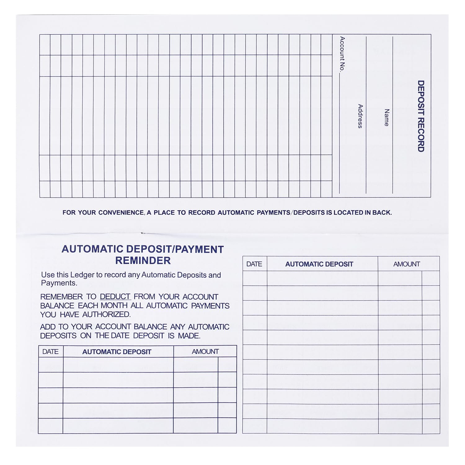 20 Pack Blank Checkbook Registers with Larger Lines for Personal Use Check