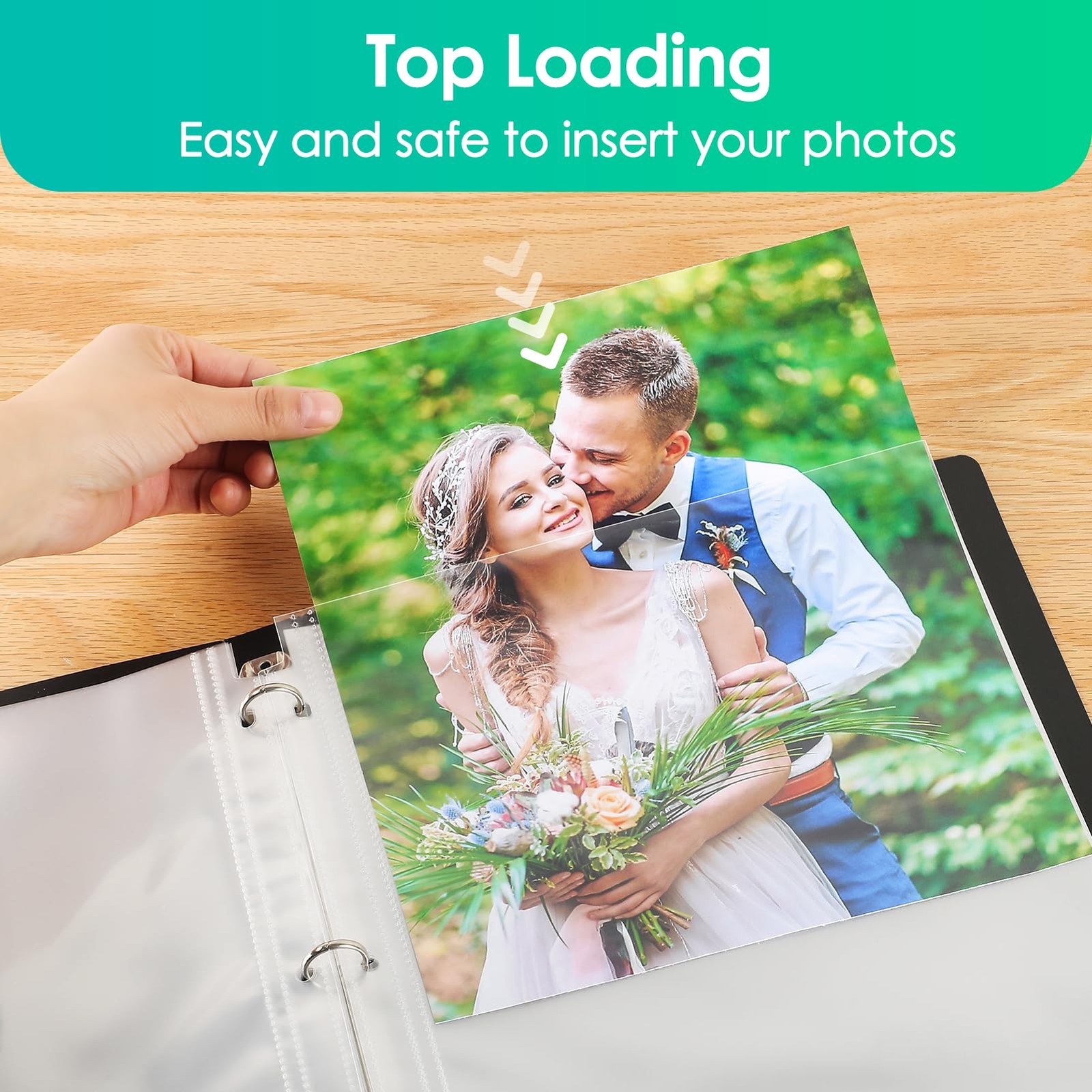 30 Pack 8×10 Photo Sleeves for 3 Ring Binder (60 Pictures), Heavy-Duty Archiv…