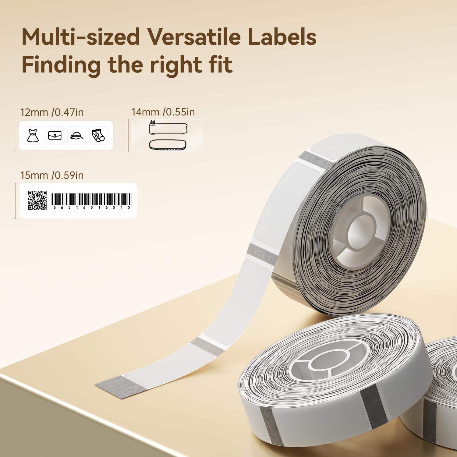 D110 Label Maker Tape Adhesive Clear Label Paper 0.55″ X 1.57″ (14 X 40Mm) 160 L
