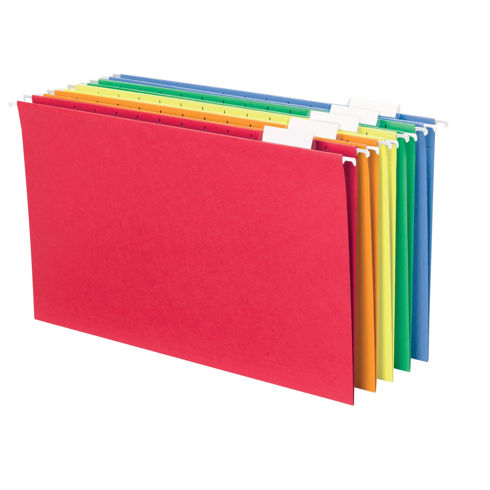 Smead Hanging File Folders Legal Size 25 Pack Assorted Colors with Tabs