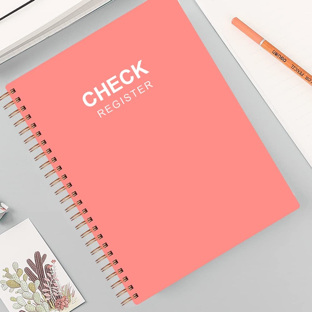 Check Register â€“ A5 Check Book Register Books with Check & Transaction Rose