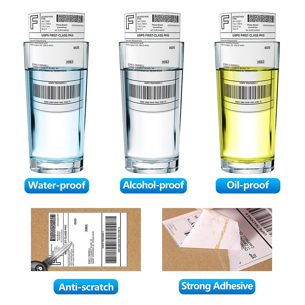 4″ x 6″ Direct Thermal Shipping Labels for Zebra Printers 450 Labels Per Roll US