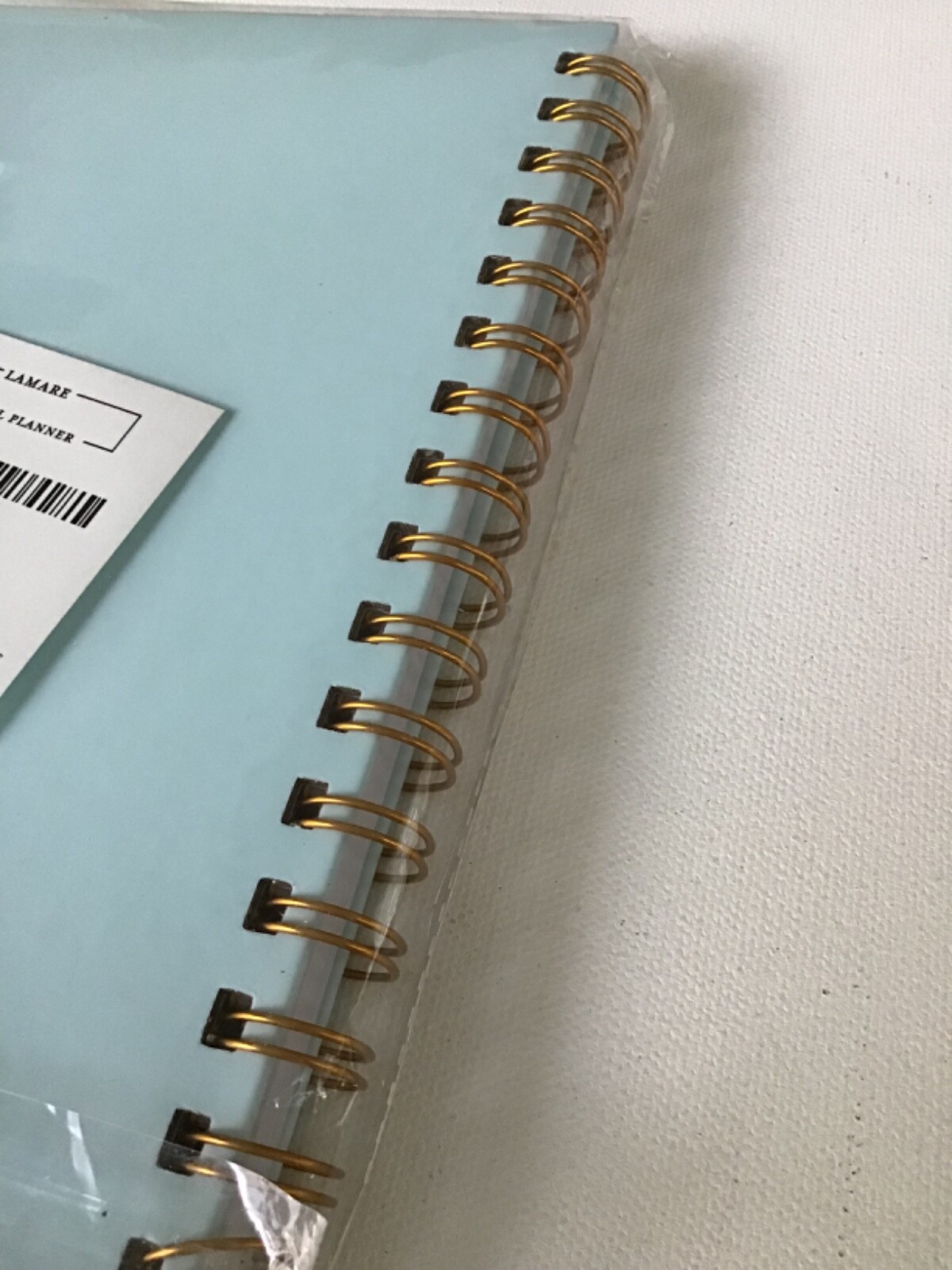 Lamare NEW Soft Light Blue Gold Travel Planner & Journal WANDER ALWAYS