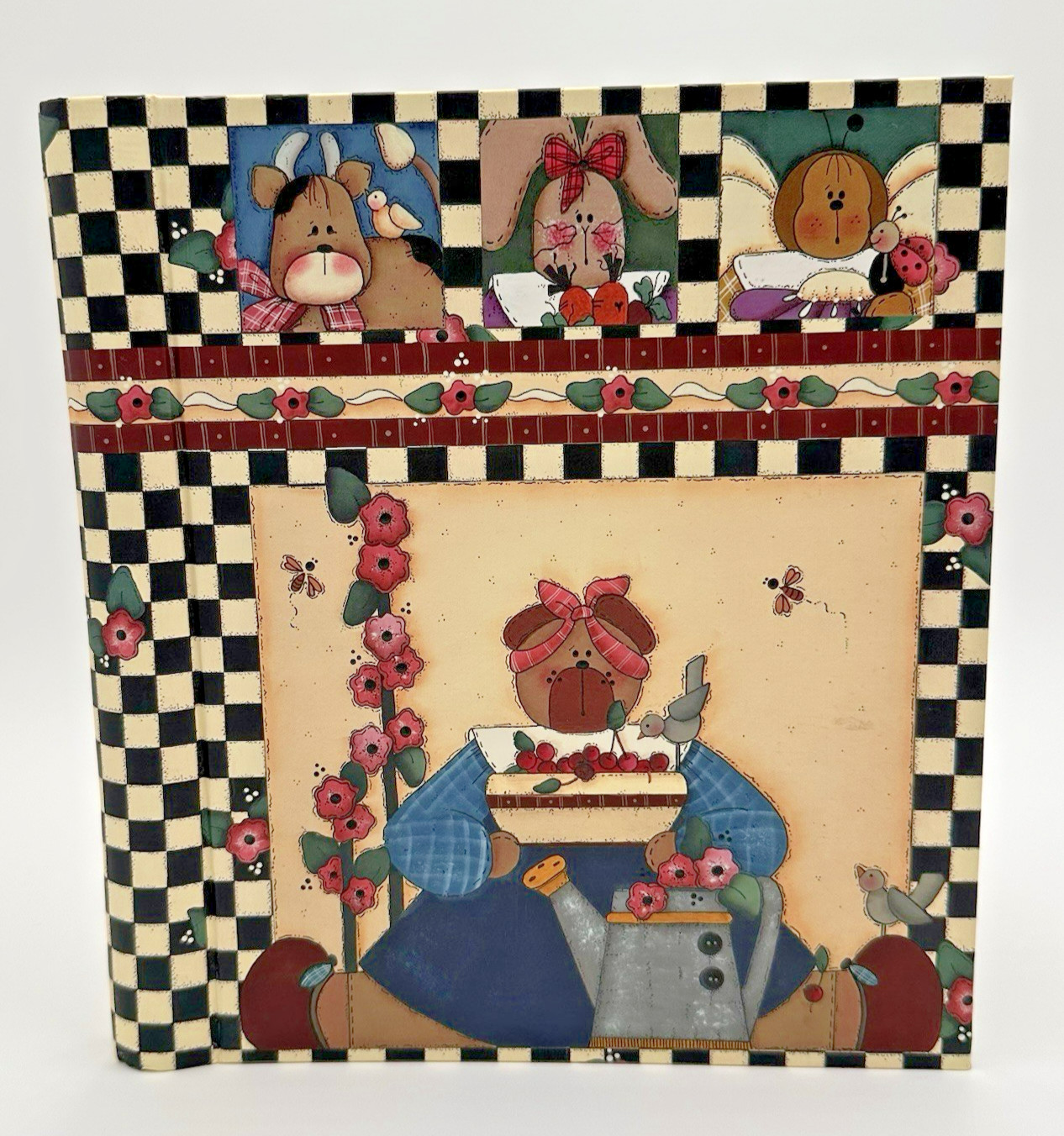DaySpring Greeting Card Planner & Address Book Folk Art Organizer Vintage Retro