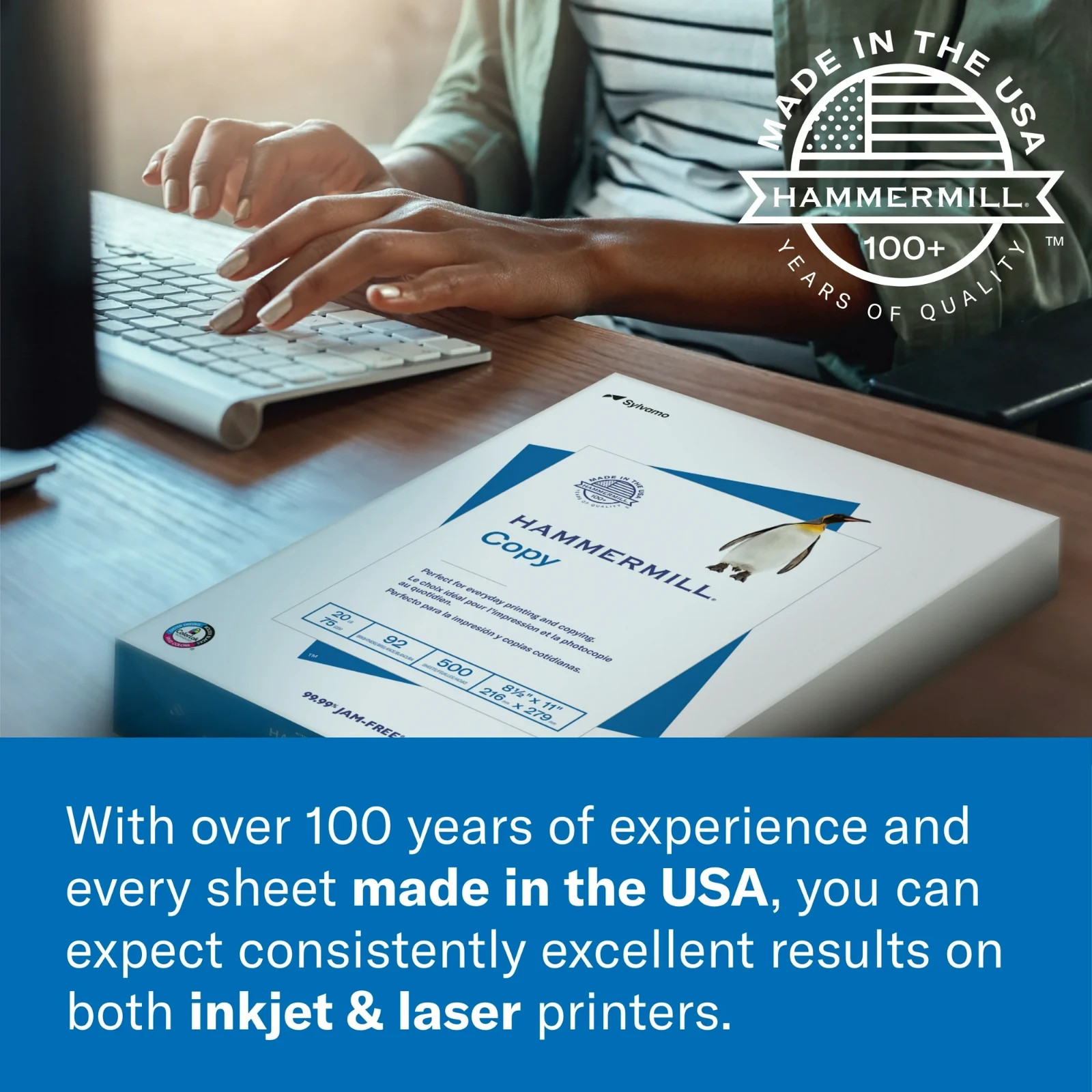 Hammermill Copy Plus 8.5″ x 11″ Printer Paper, 20 lbs 92 Brightness 5000 Sheets