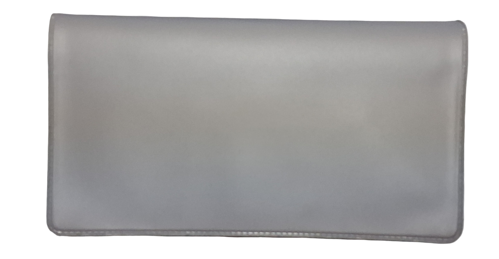 1 Gray Vinyl Checkbook Cover Standard Top Stub 6- 1/4″ x 3-3/8″ New