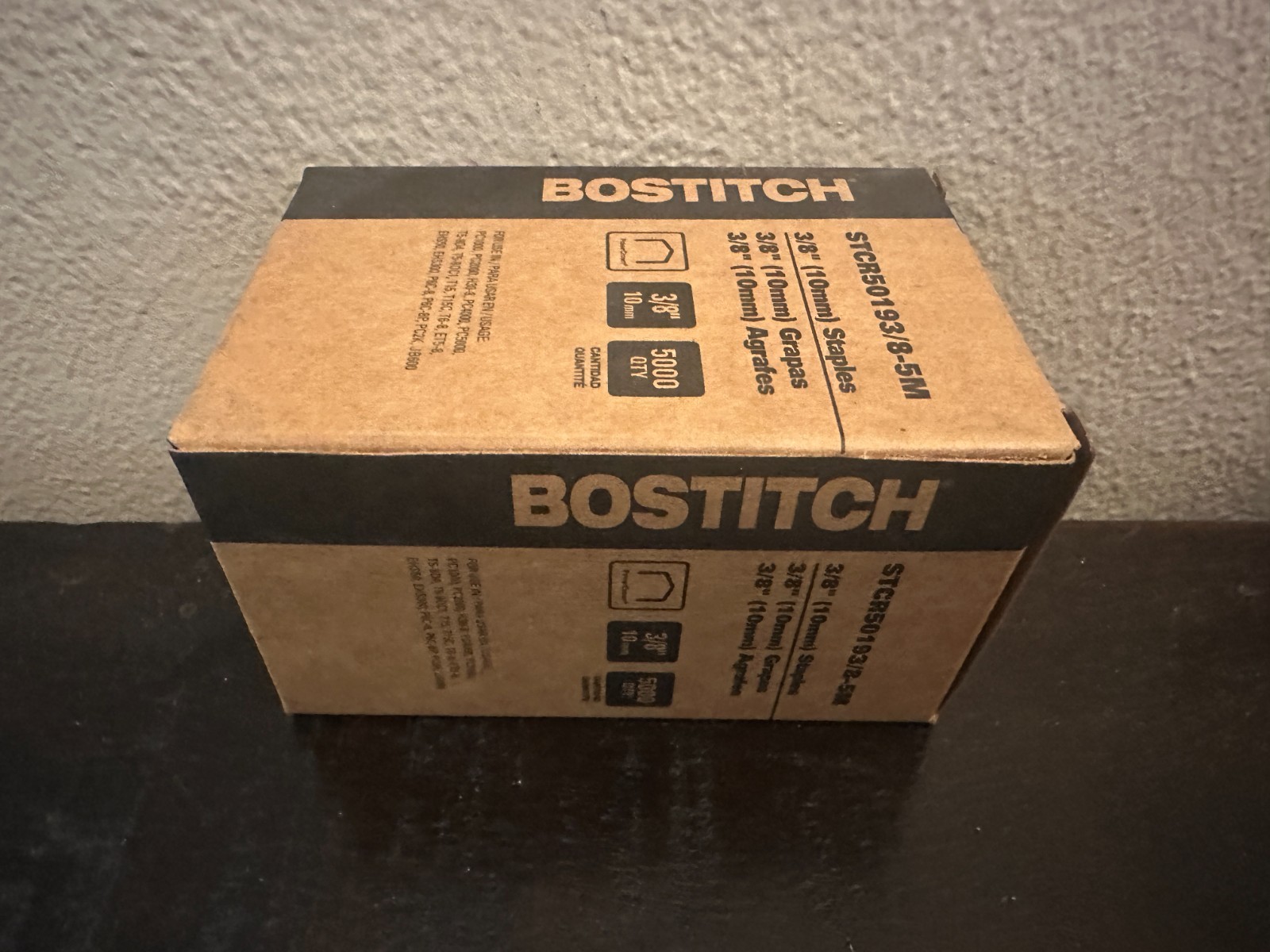 Box of 5000 3/8″ inch Bostitch Staples – PowerCrown STCR50193/8-5M FREE SHIPPING