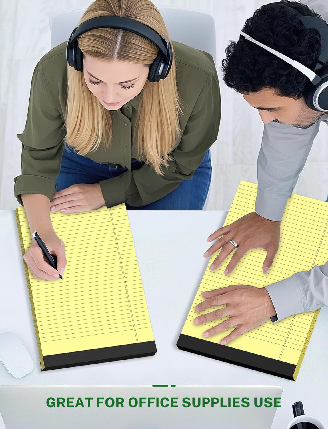 Legal Pads 8.5 X 14, Wide Ruled Legal Pad, Yellow Paper 8.5 X 14, 30 Sheets Per