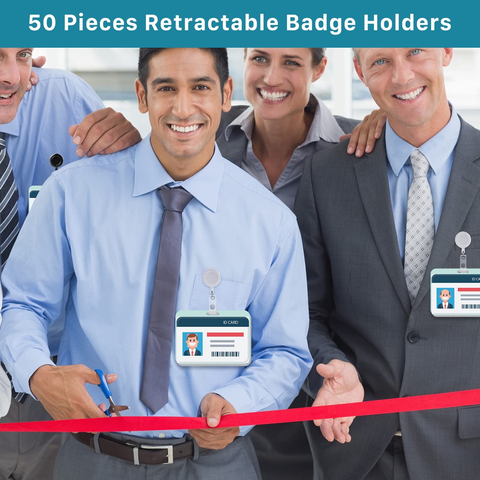 Yacaisi 50 Pack Retractable Badge Reelsretractable Badge Holder Reels Belt