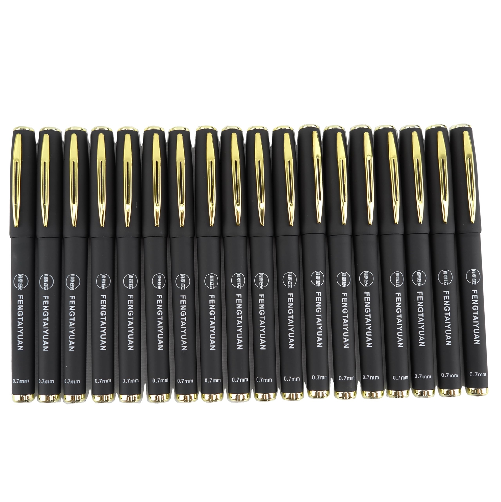Gel Ink Rollerball Pens 18 Pack Black Ink 0.7mm Fine Point Non-Slip Grip