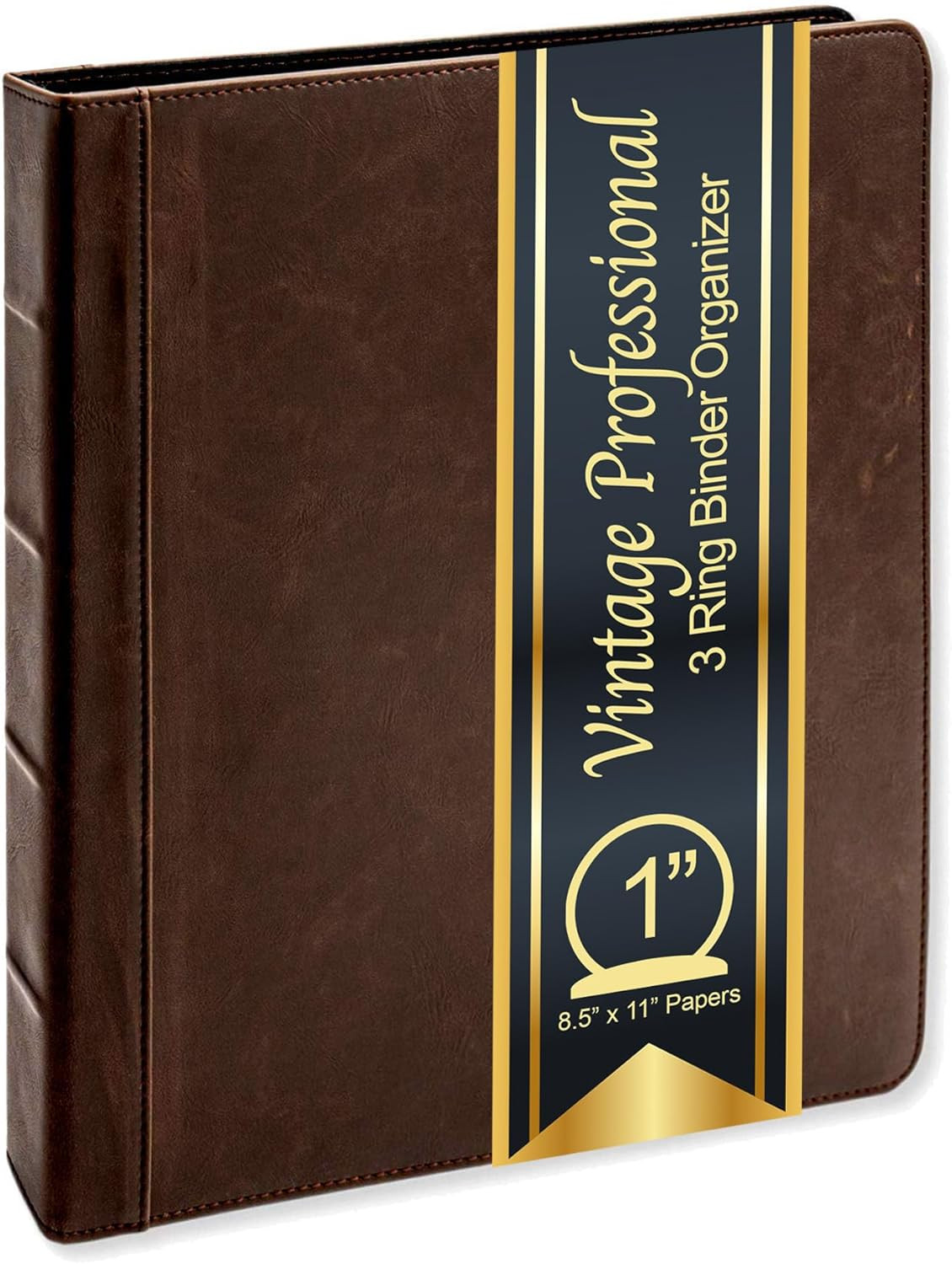 Vintage Professional 3 Ring Binder Organizer, 1-Inch round Rings, 8.5″ X 11″ She