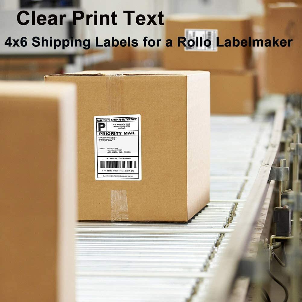 500-2000 4″x6″ Fanfold Direct Thermal Shipping Labels for Zebra & Rollo Printers