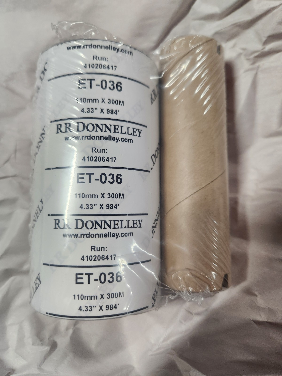 14 Count RR Donnelley Thermal Labels- ET-036 110MM X 300M