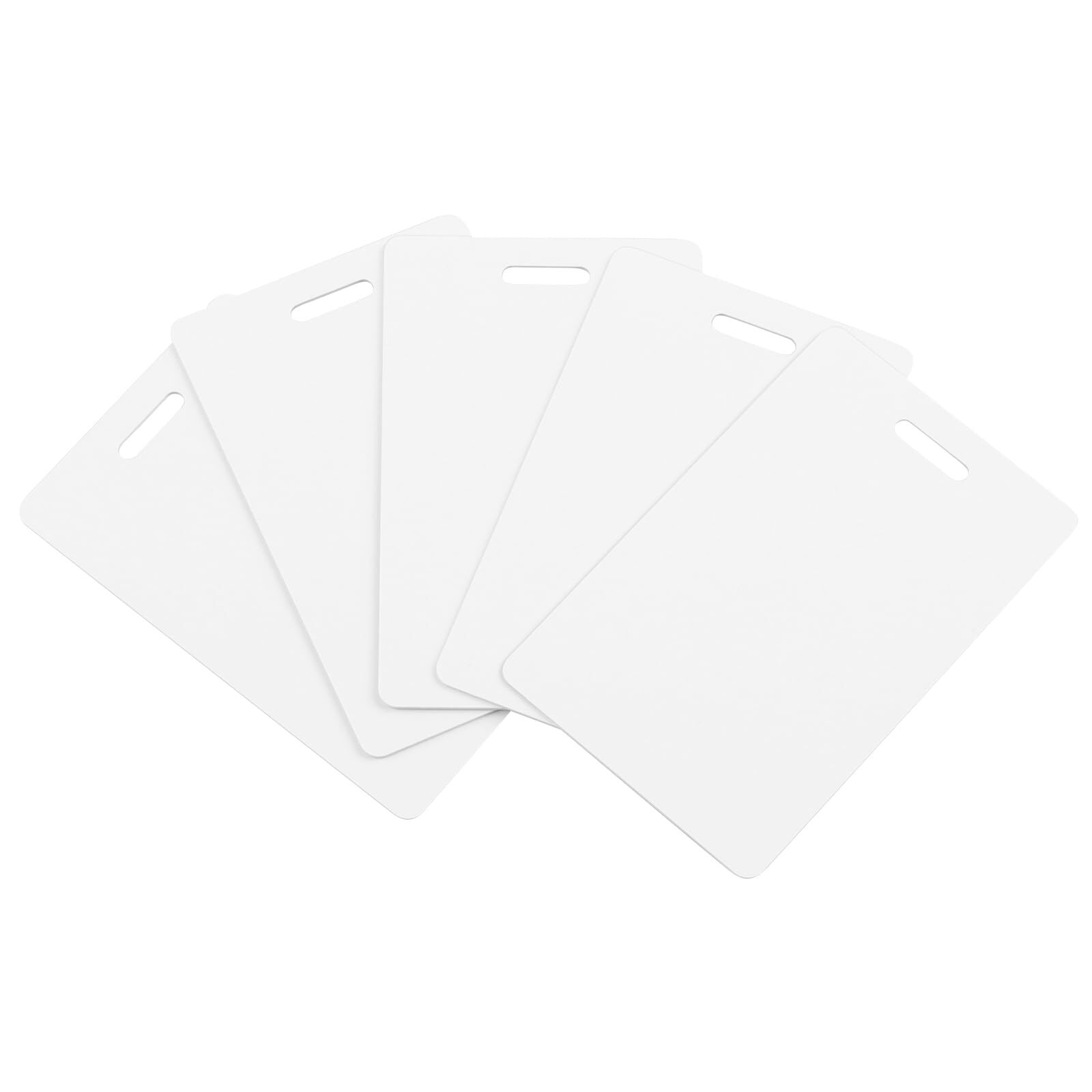 20PCS Premium Blank PVC Cards Vertical Slot Punch CR80 30 Mil White ID Badges