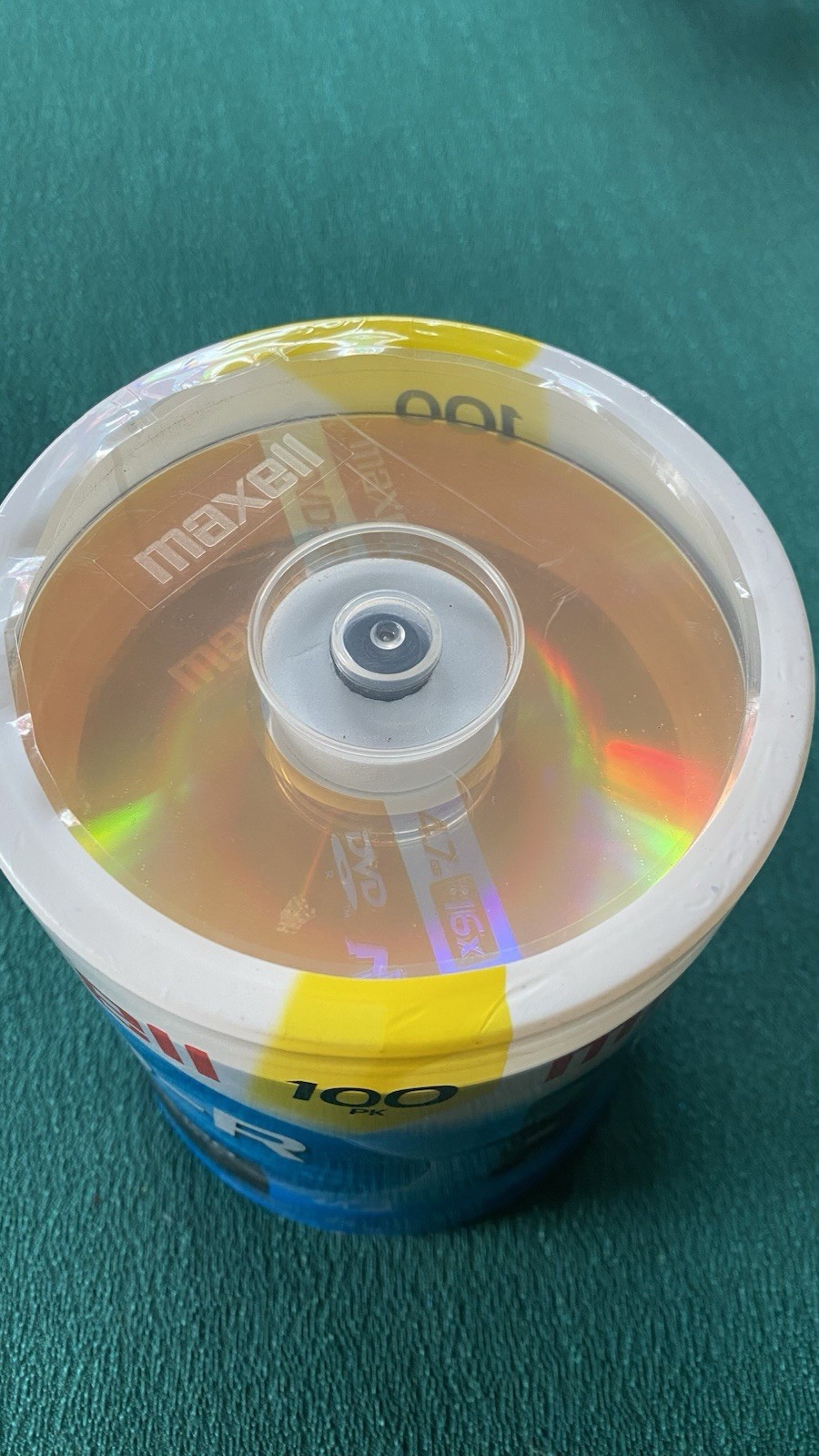 Maxell 100 Pack DVD-R 4.7GB 16x 120min Blank Discs – Brand New Sealed Spindle
