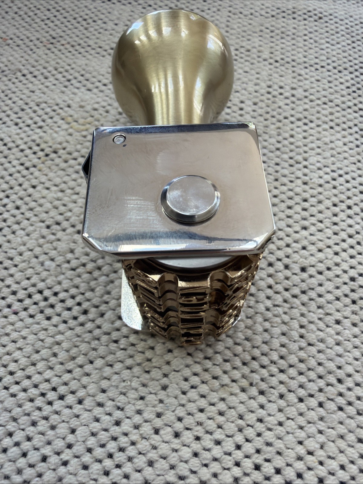 Retro style Date Day Month Year brass gold Stamp adjustable For Office & Craft