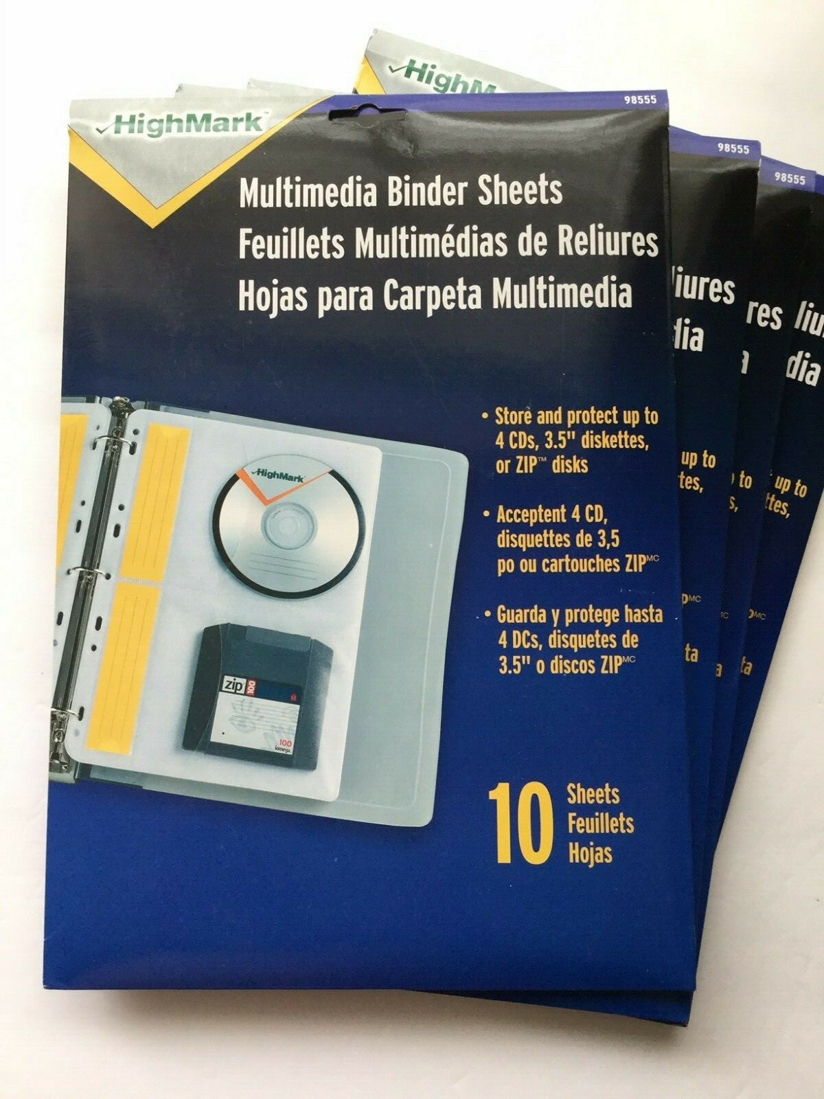 Lot of 4 PACKS : HighMark Multimedia Binder 10 Sheets 98555 NEW IN PACKAGE