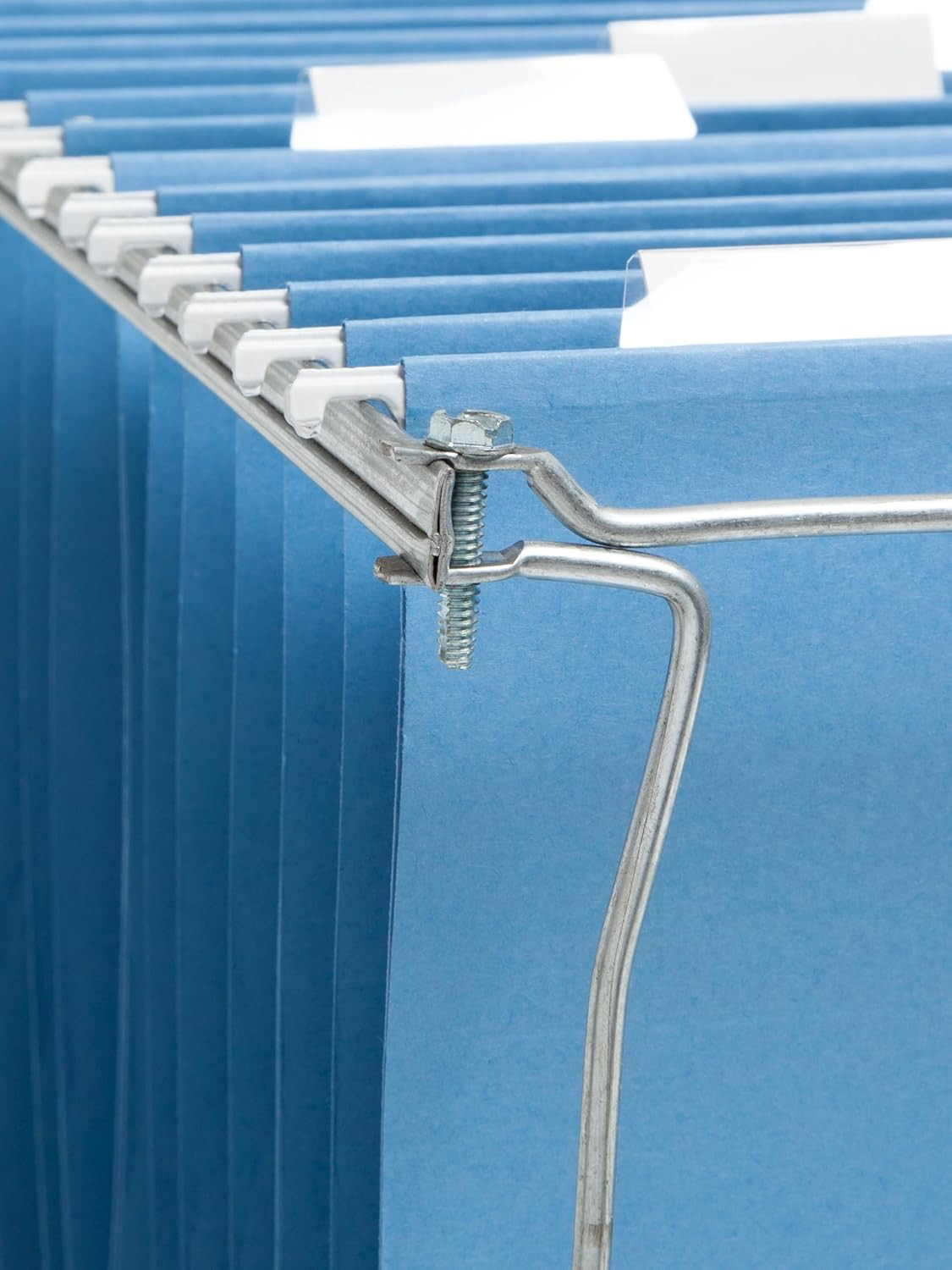 Smead Steel Hanging File Folder Frames, 2 Count, Gray, Adjustable Depth 23″ to 2