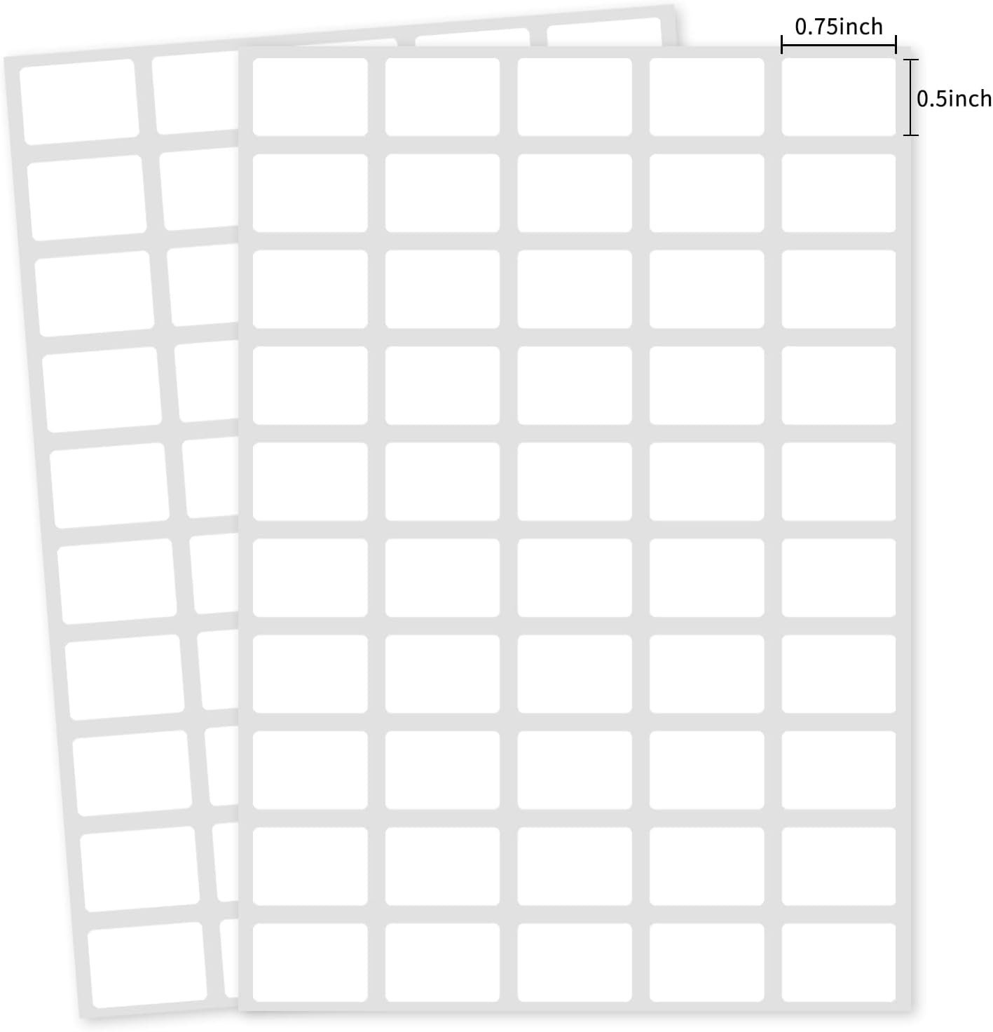 Multi-Use Removable Labels, 1/2″ x 3/4″,1000 PCS Blank Labels Total,Water/Oil/Te