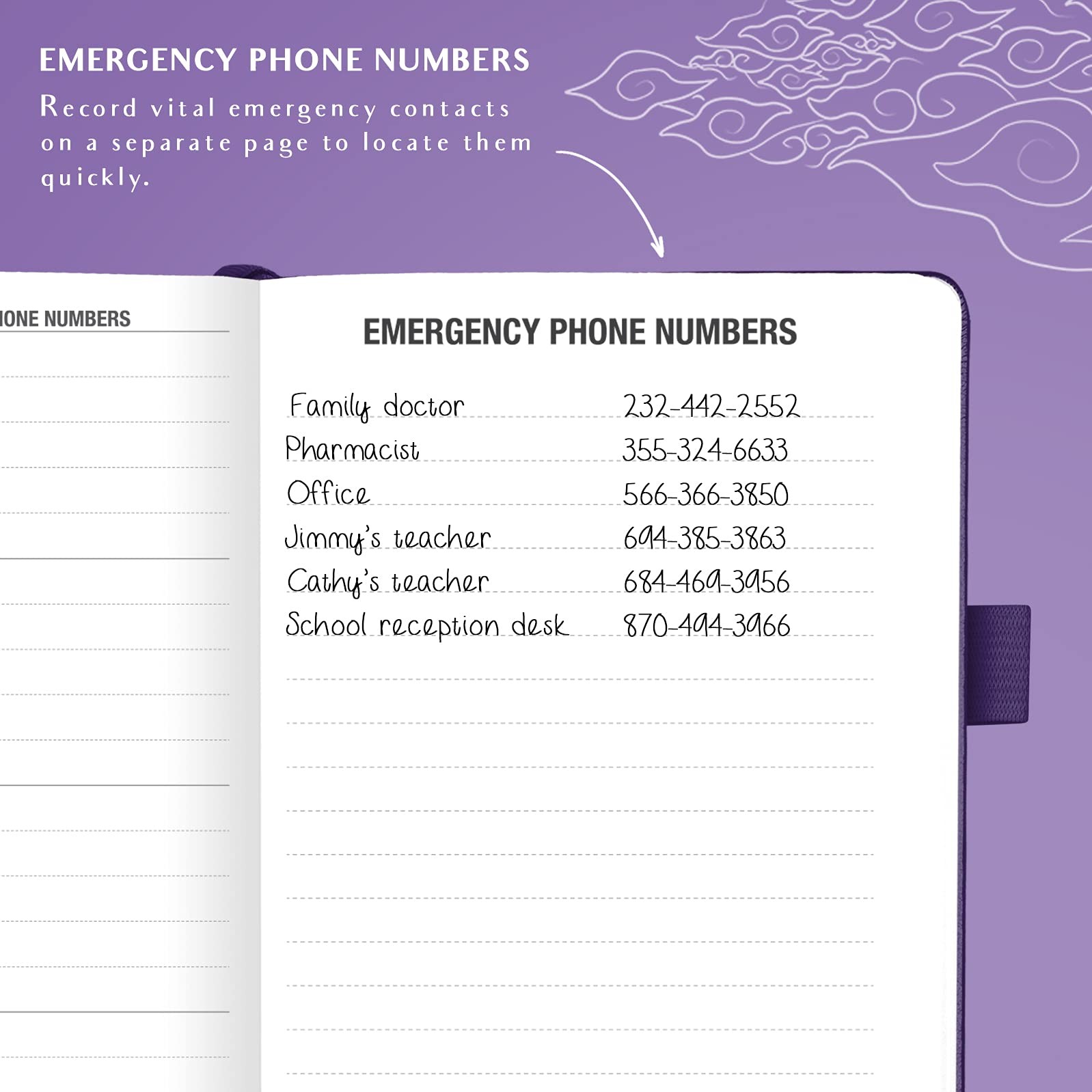 Legend Planner Address Book with Alphabetical Medium (5.2″ x 7.7″), Purple