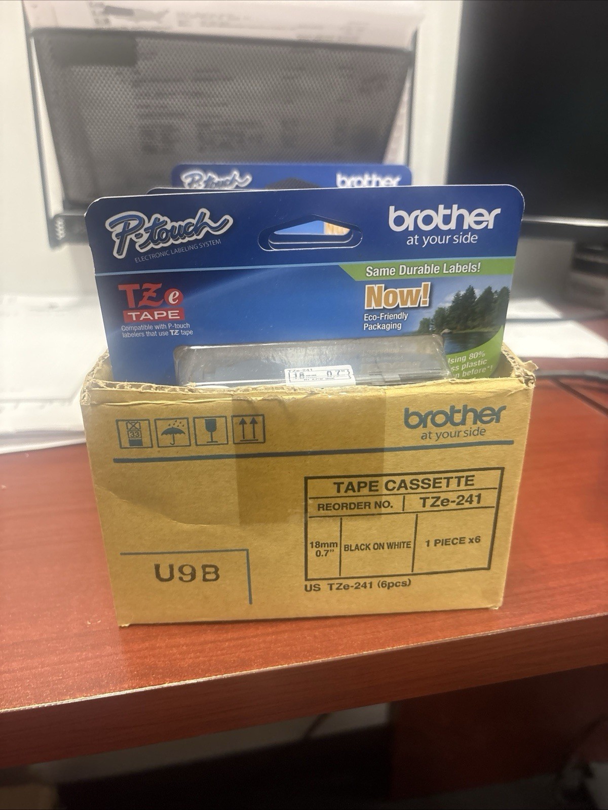 BROTHER TZe-241-Black On White – Roll (0.7 in x 26.2 Ft) 3/4″ ( OEM ) Lot Of 3