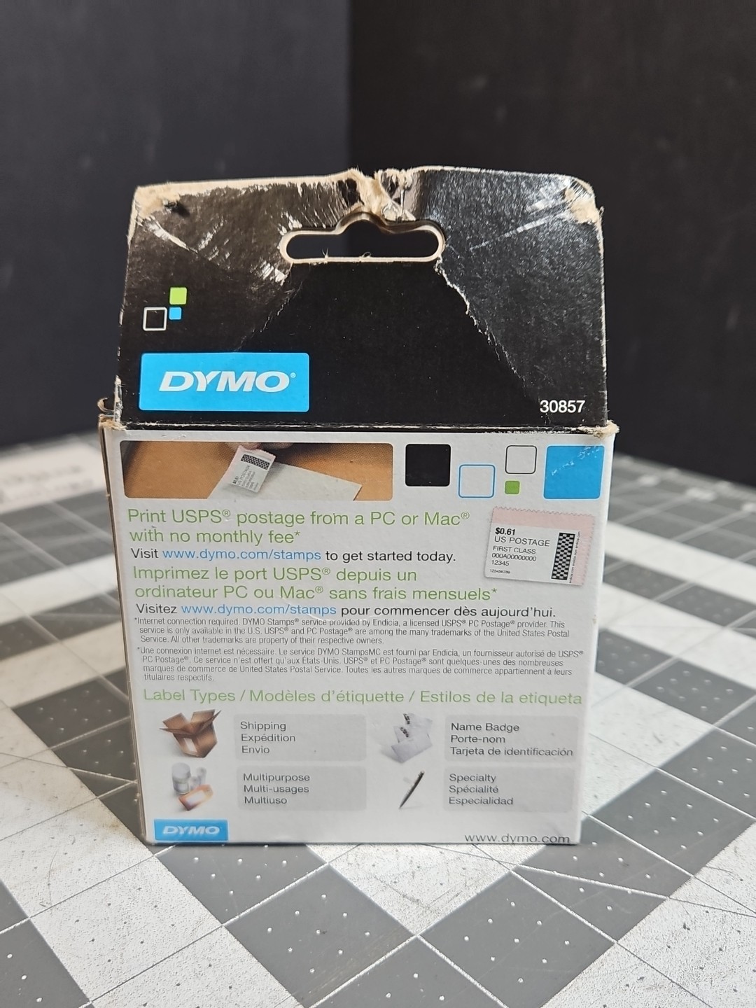 Genuine DYMO 30857 LW Large White NAME BADGE Labels 2 1/2 x 4″250 per roll TP2