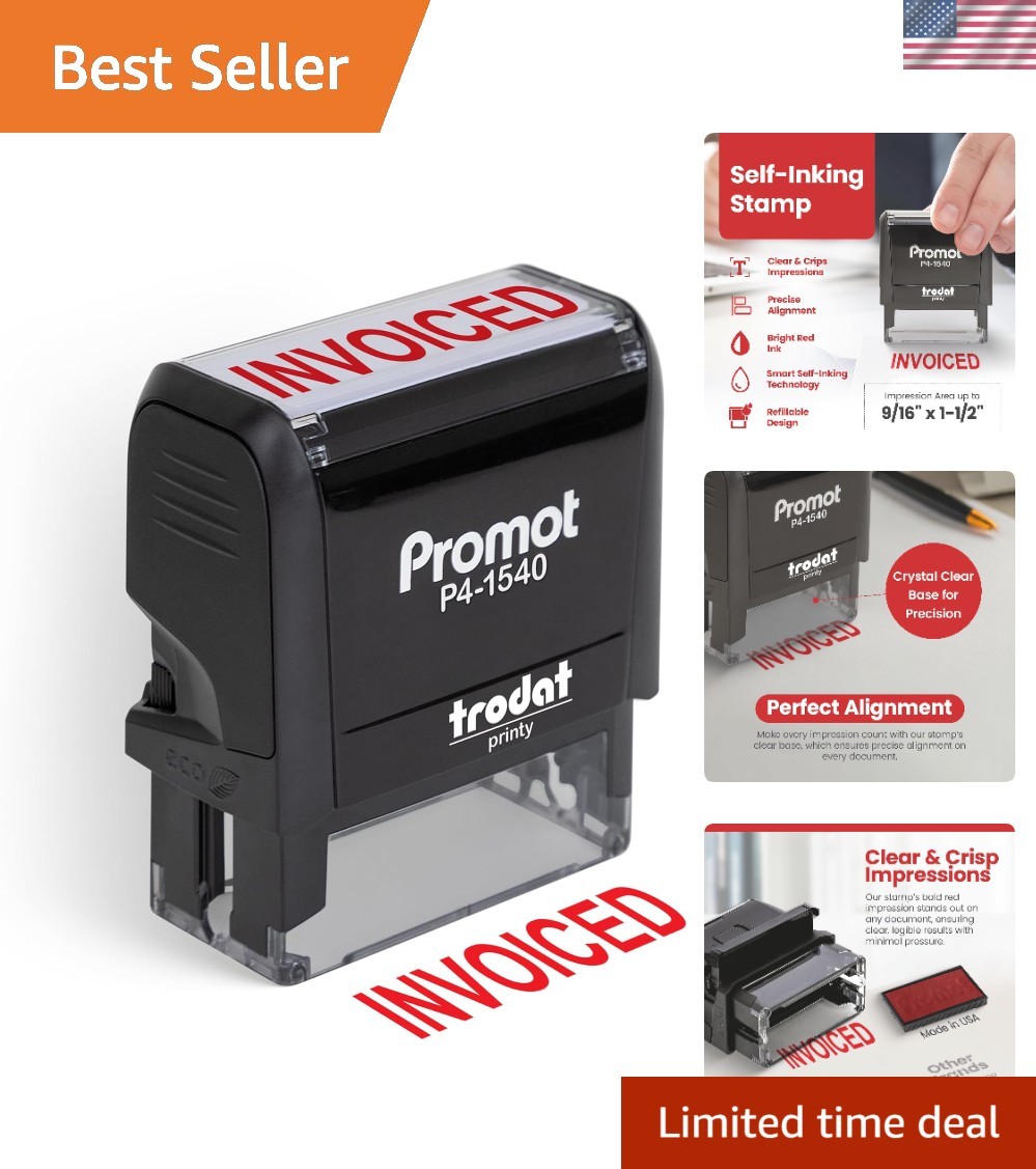 Invoiced – Self Inking Rubber Stamp – Ink Stamps