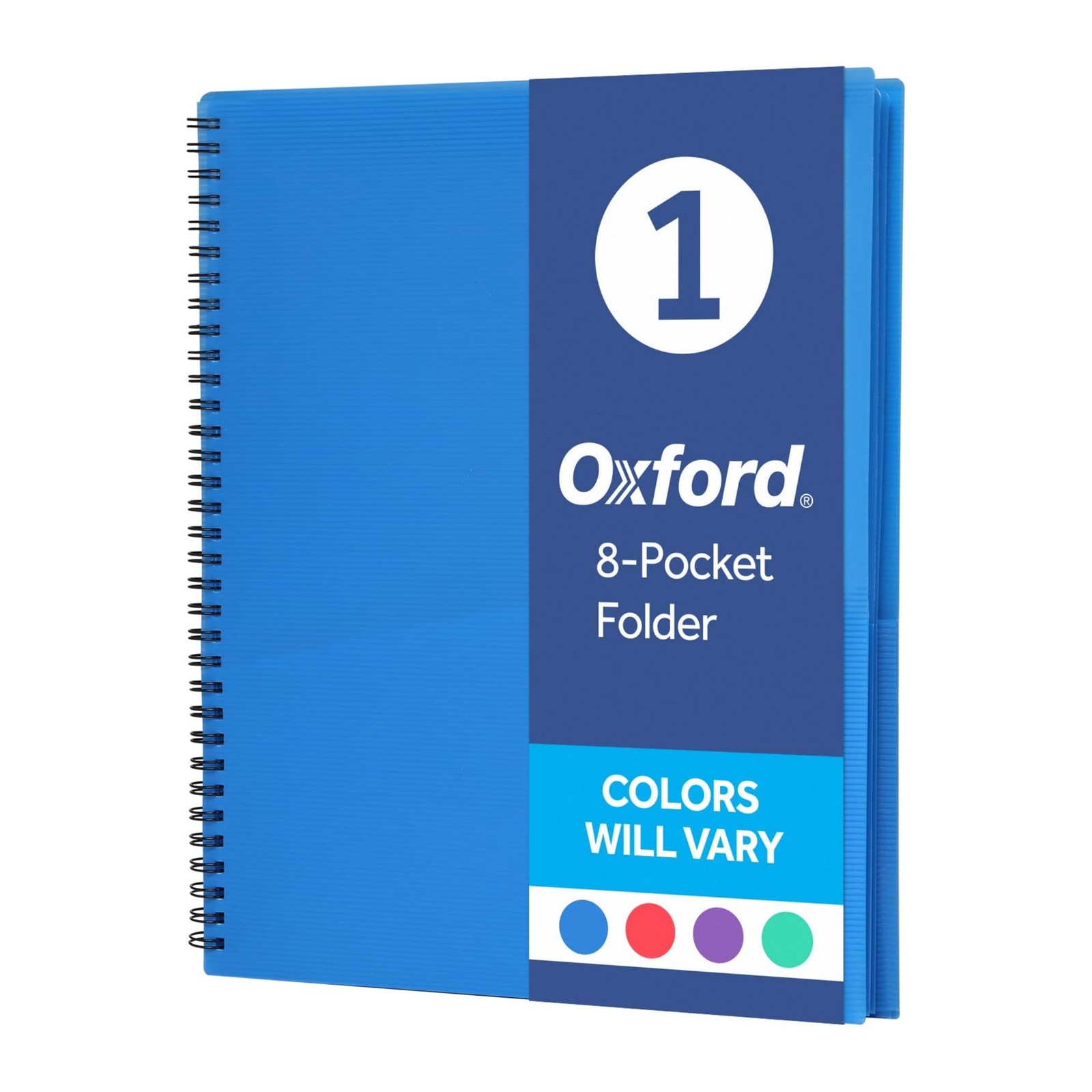 Oxford Poly 8-Pocket Organizer, Letter Size size, Colors May Vary
