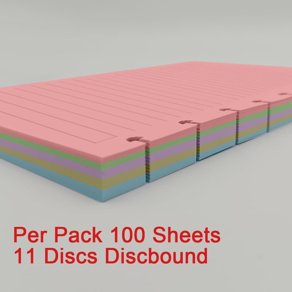 (2-Pack) Letter Size Discbound Lined Refill Paper, 11 Disc 200 Sheets