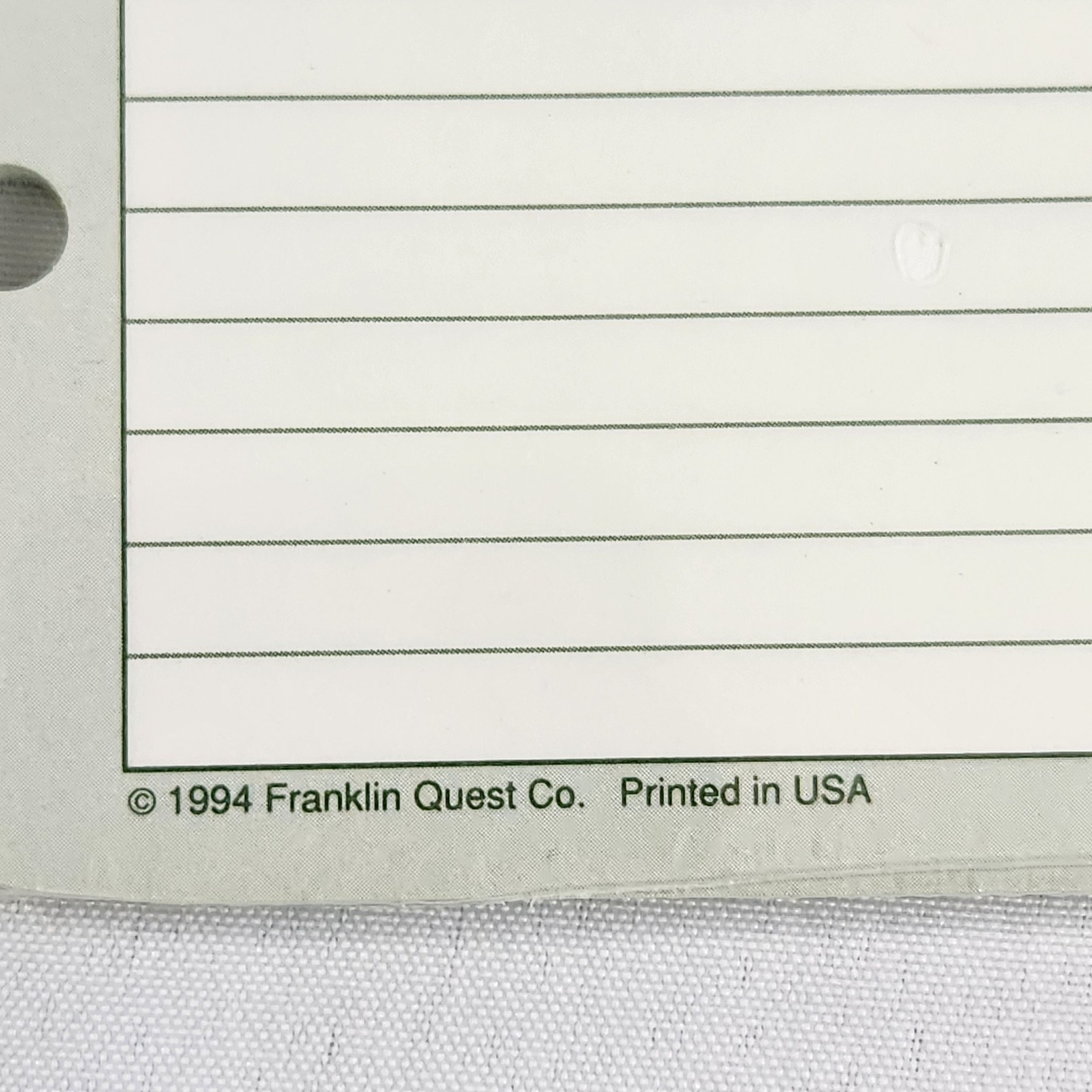 50 Refill Pages Paper Classic Size Franklin Covey Quest Planner Lined Note