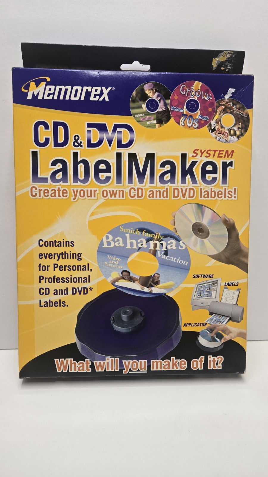 Memorex CD & DVD Label Maker System Kit For PC and Mac OS X Music, Photo, Video
