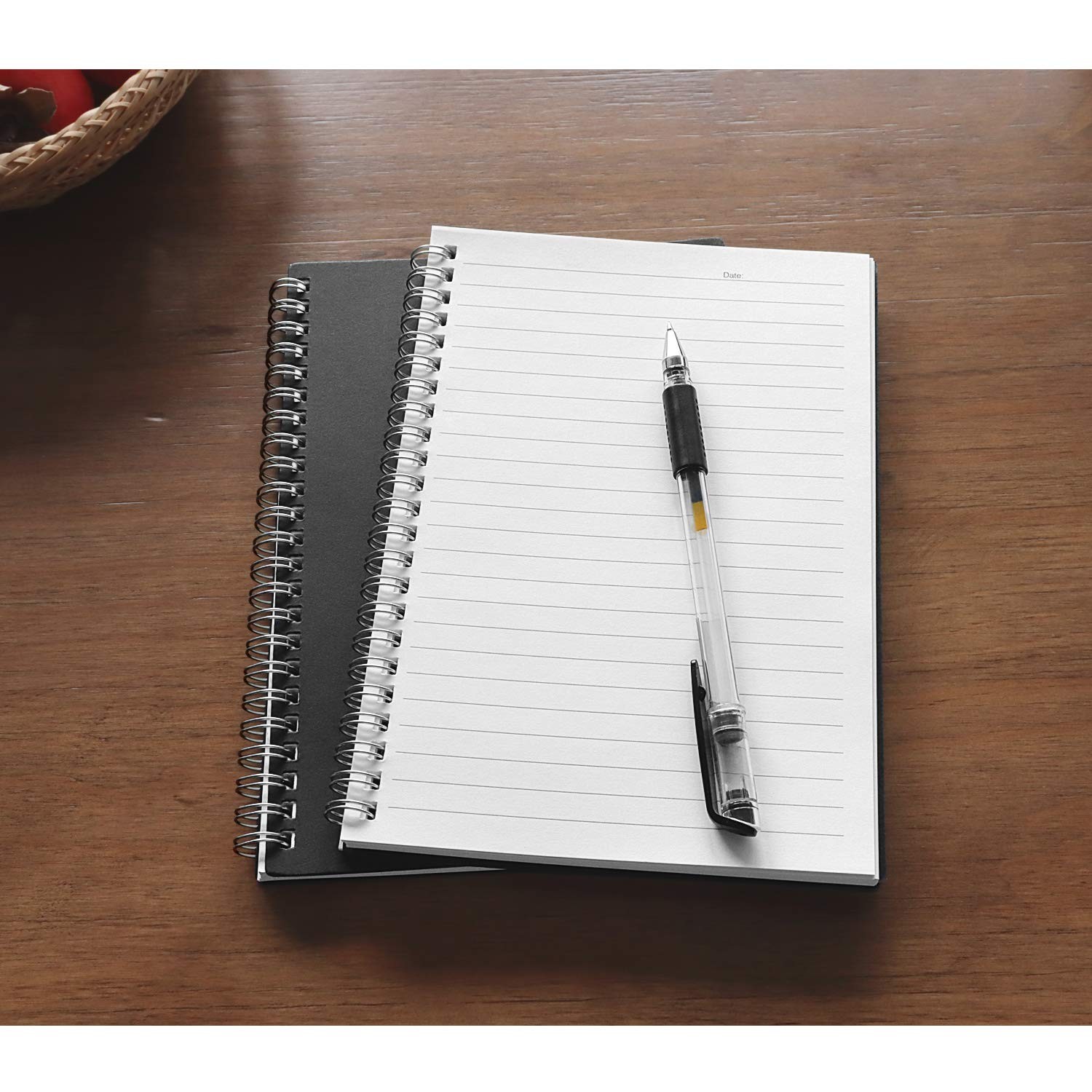Sprial Notebook Kraft Soft Cover College Ruled Notebooks, Wirebound Memo Diar…