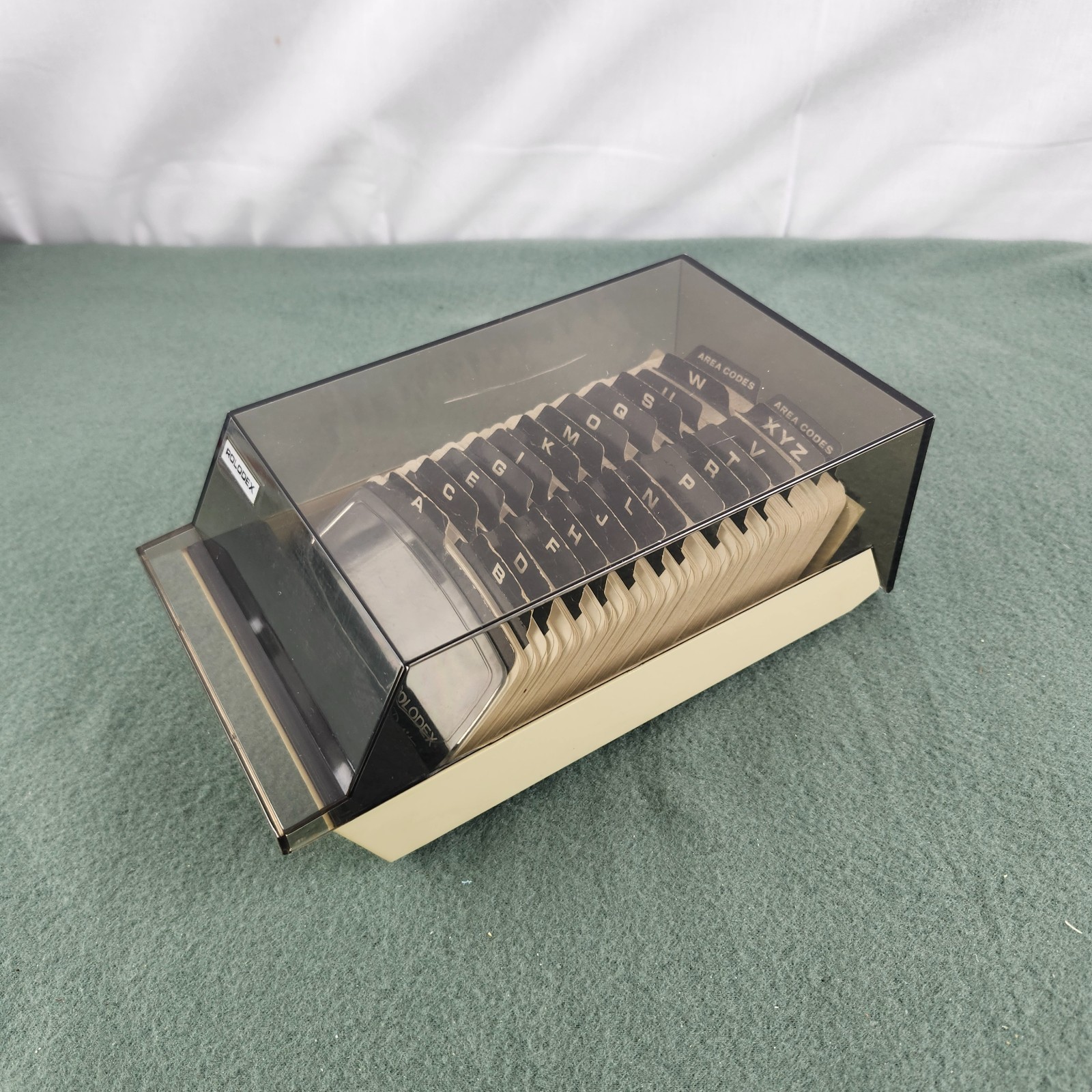Vintage Rolodex Petite Address File Dividers Blank Cards S500C Smoke Gray &White