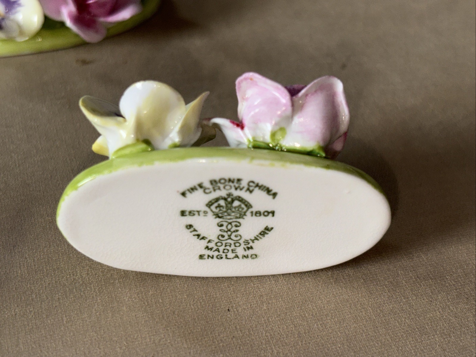 8 Vintage Crown Staffordshire Bone China Place / Name Card Holders