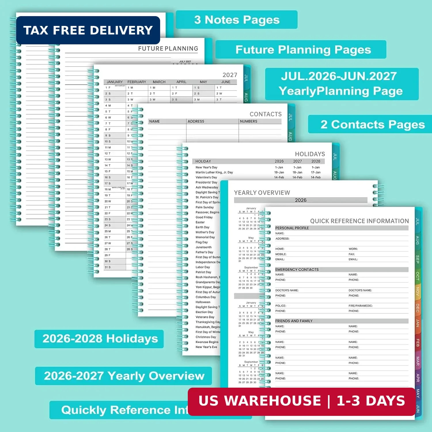 2026-2027 Weekly Appointment Book & Planner – Daily Hourly Planner 2026-2027, 9″
