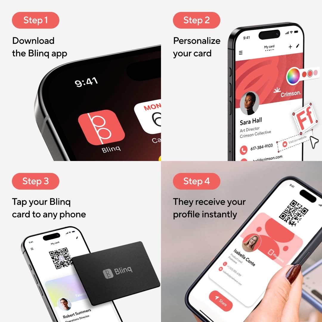 NFC Keychain – Digital Business Card – Instant Share via Tap – Compatible wit…