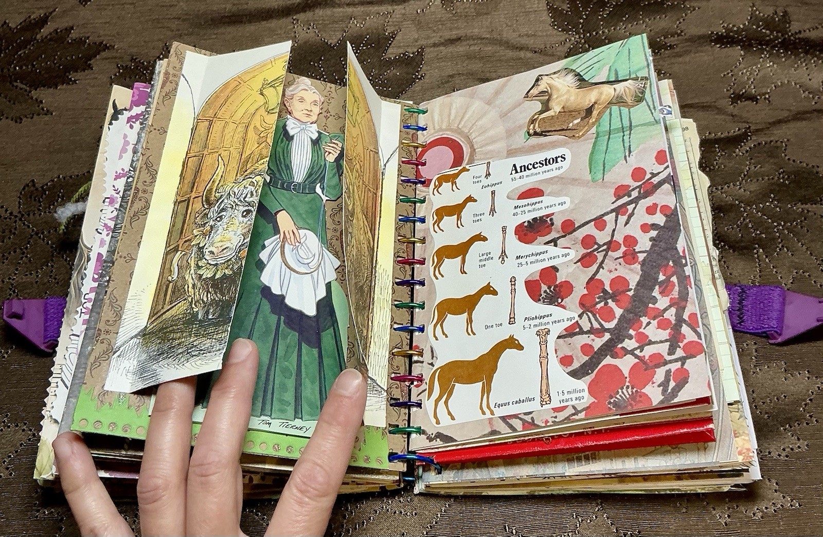 Junk Journal Handmade Chunky Horse Theme Vintage & New Packed W/ Extras