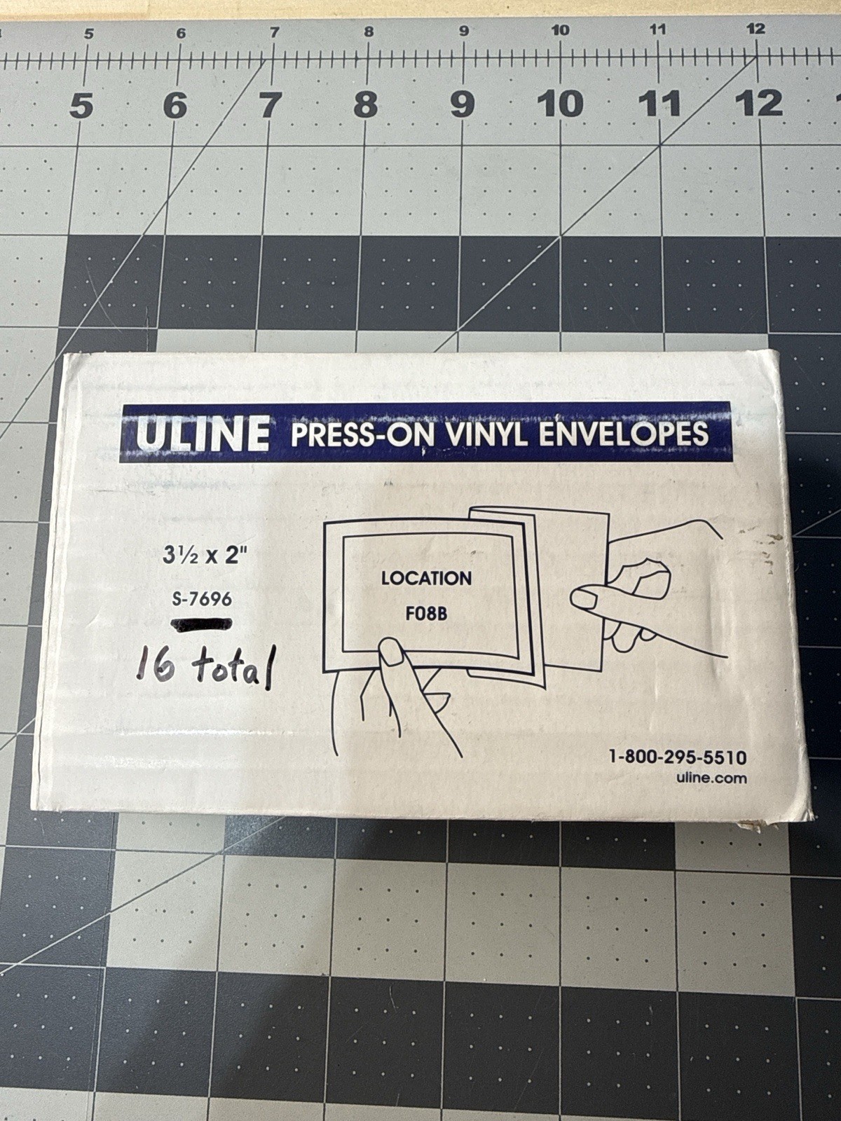 Uline Press-On Vinyl Envelopes 3.5” x 2” (S-7696) – Lot of 16 Label Pockets