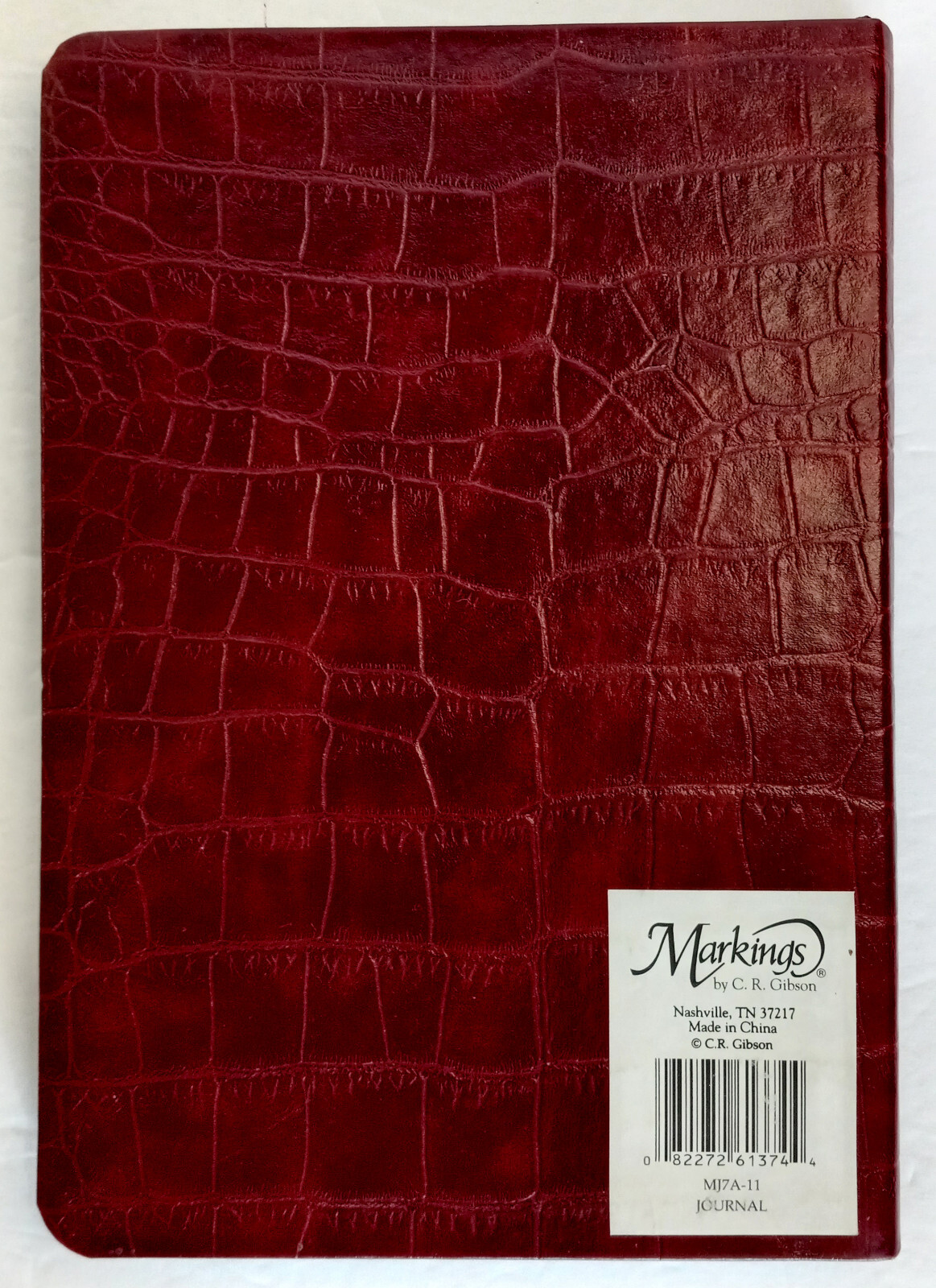 Notebook 192 Pages Ruled Bonded Leather Brown Markings by C.R. Gibson Blank