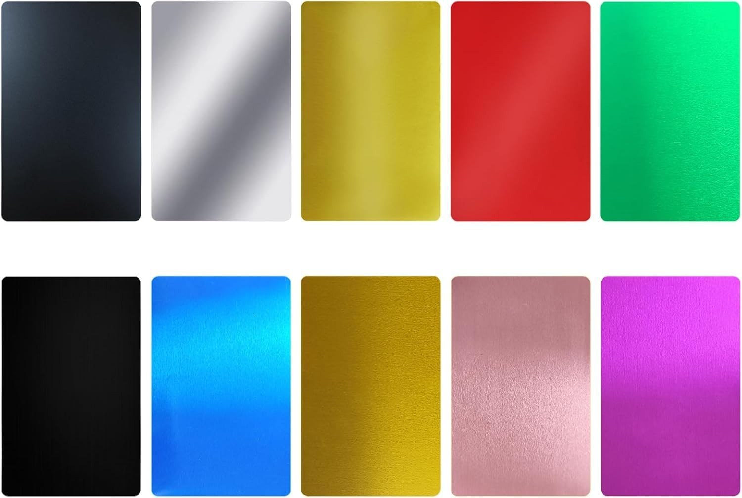 100 Pieces Aluminum Metal Business Cards Blanks Name Card Aluminum Plaque Pla…